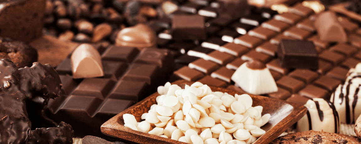 composição nutricional de chocolates