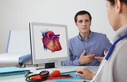 paciente no médico cardiologista