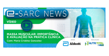 banner do e-sarc com o titulo "Massa muscular: importância e avaliação na prática clínica".
