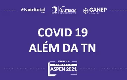 Banner da ASPEN 2021, com o tema "COVID 19 ALÉM DA TERAPIA NUTRICIONAL"