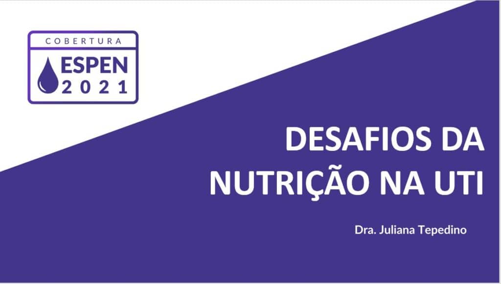 Banner ESPEN falando sobre Desafios da Nutrição na UTI.