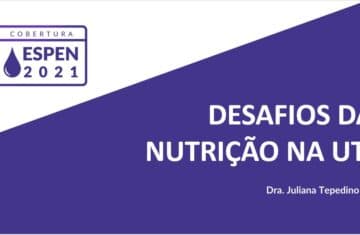 Banner ESPEN falando sobre Desafios da Nutrição na UTI.