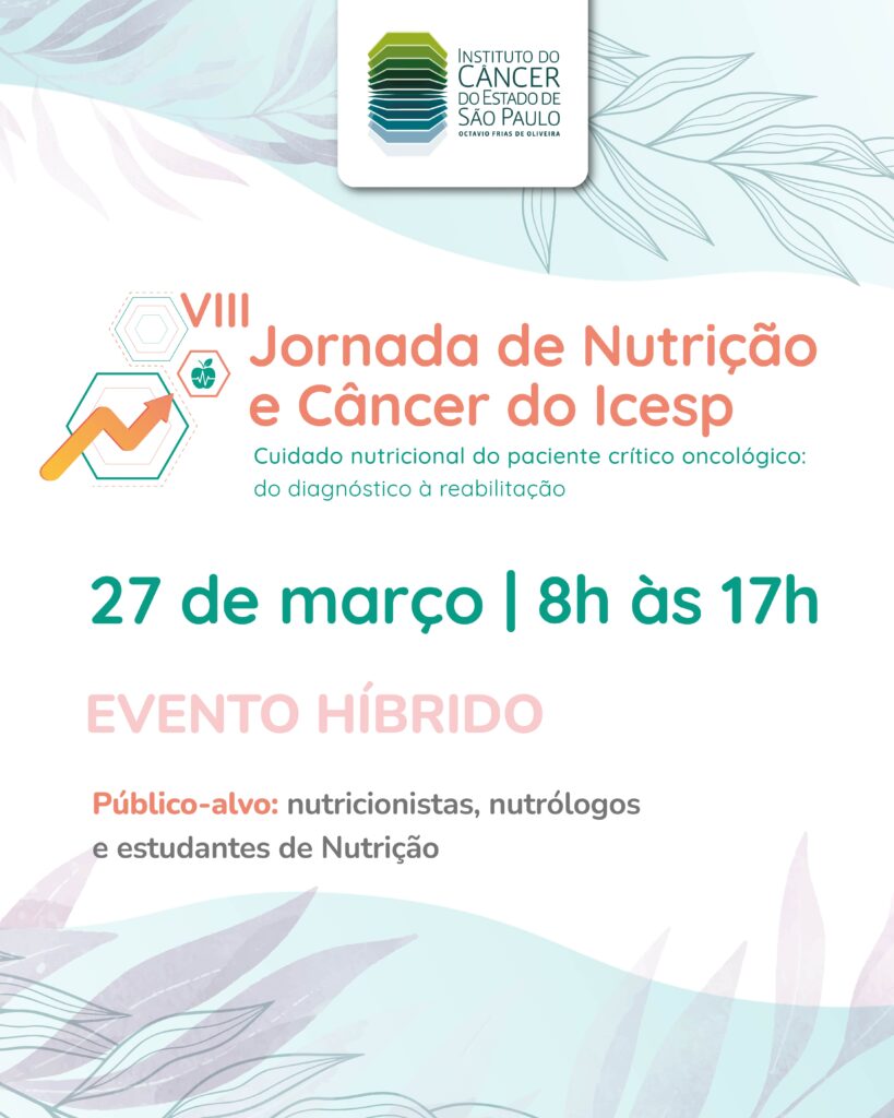 jornada da nutrição e câncer da Icesp