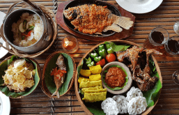 Pratos da dieta da Indonésia