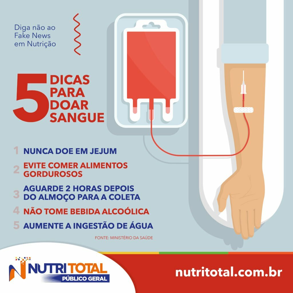 5 dicas para doar sangue - Nutritotal Para todos