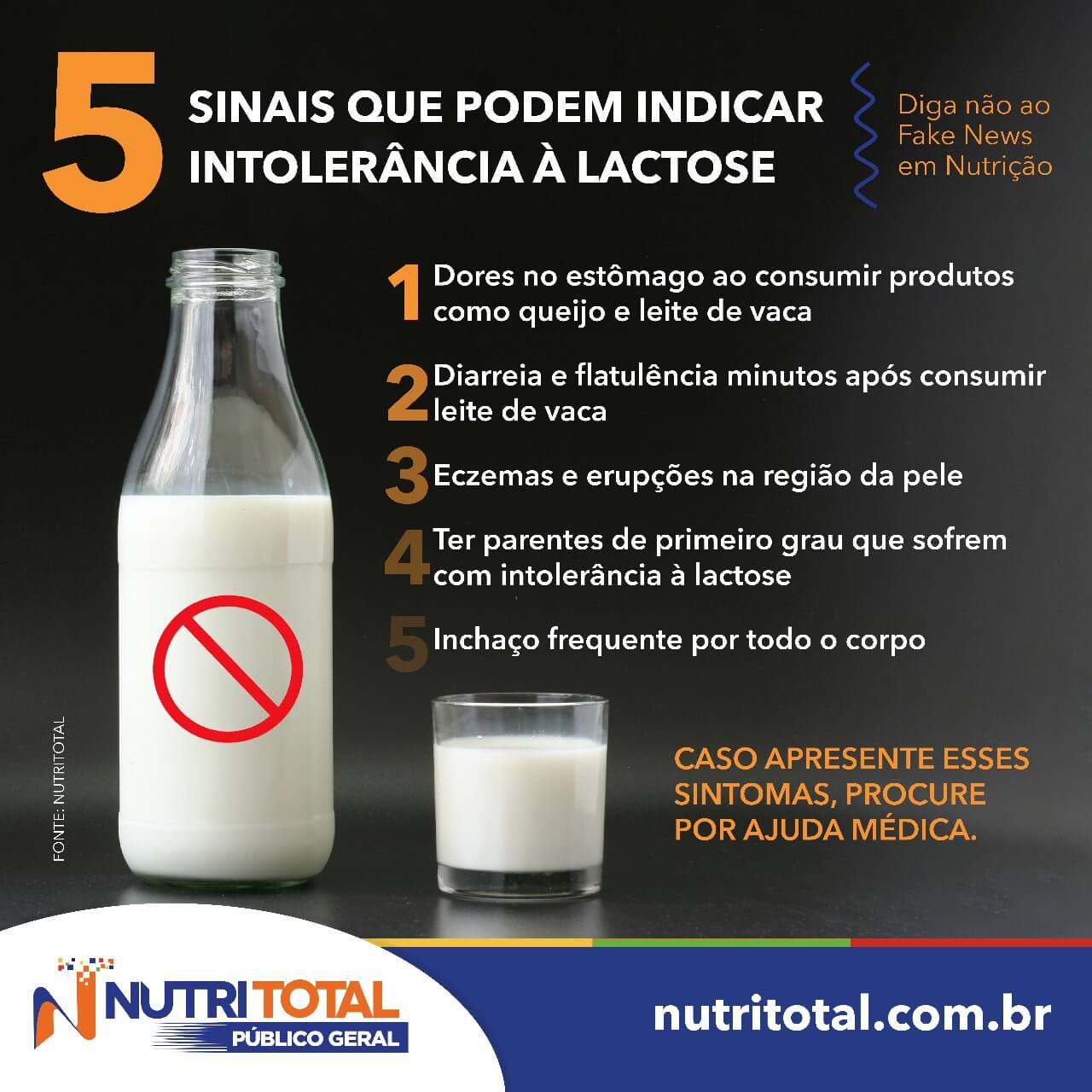 5 sinais que podem indicar intolerância à lactose - Nutritotal Para todos